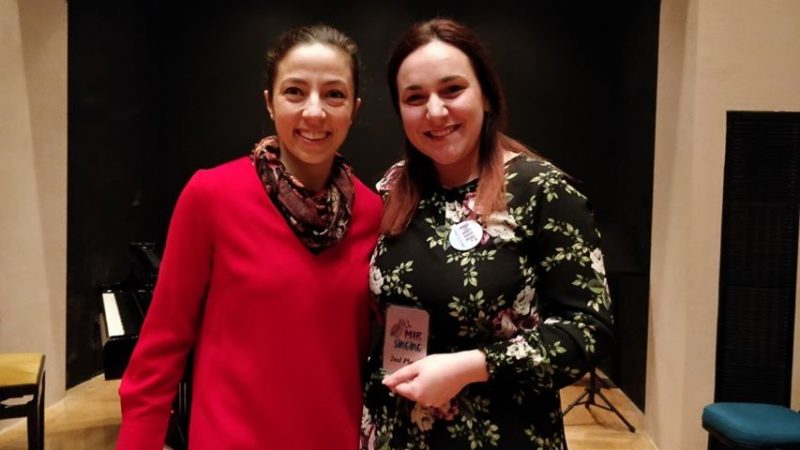 Sylvana Cardona, who placed second in the category Opera 18+ together with Voice Teacher Marouska Attard